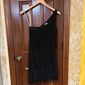 Boston Proper Black Asymmetrical Dress